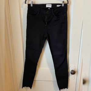FRAME Skinny Black denim jeans size 30/size 8